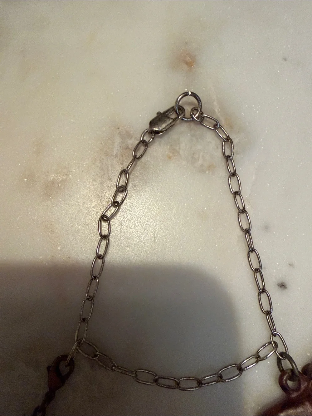 Twilight Sage Eclipse Bracelet with Brown Wolf Charm and Clear Crystal Heart